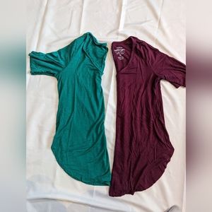 2 torrid 1/4 sleeve high low tunics